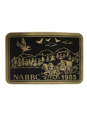 Vintage NABBC Belt Buckle 1985 National Association of Collectors Horse Western